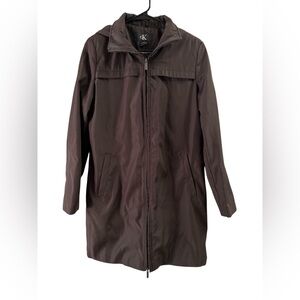 Calvin Klein brown removable hood snow jacket